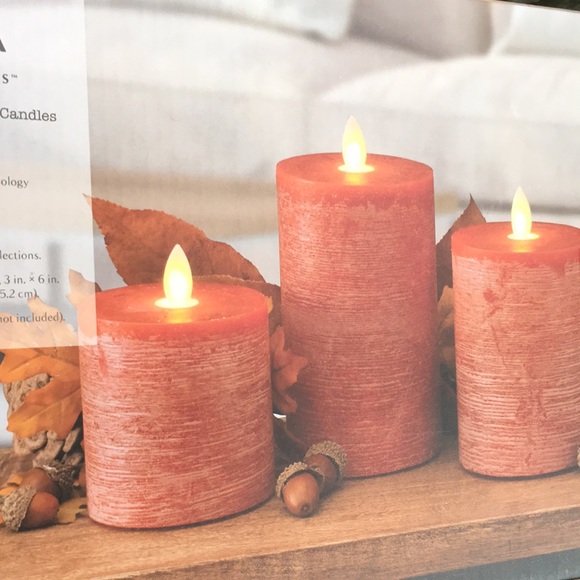 MIKASA Set of 3 Realistic Flame LED Candles - Picture 6 of 6